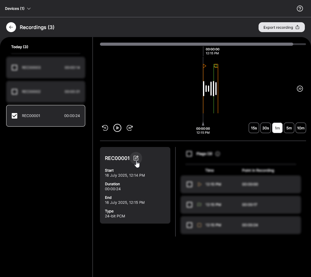 Renaming Wireless GO II files on RØDE Central